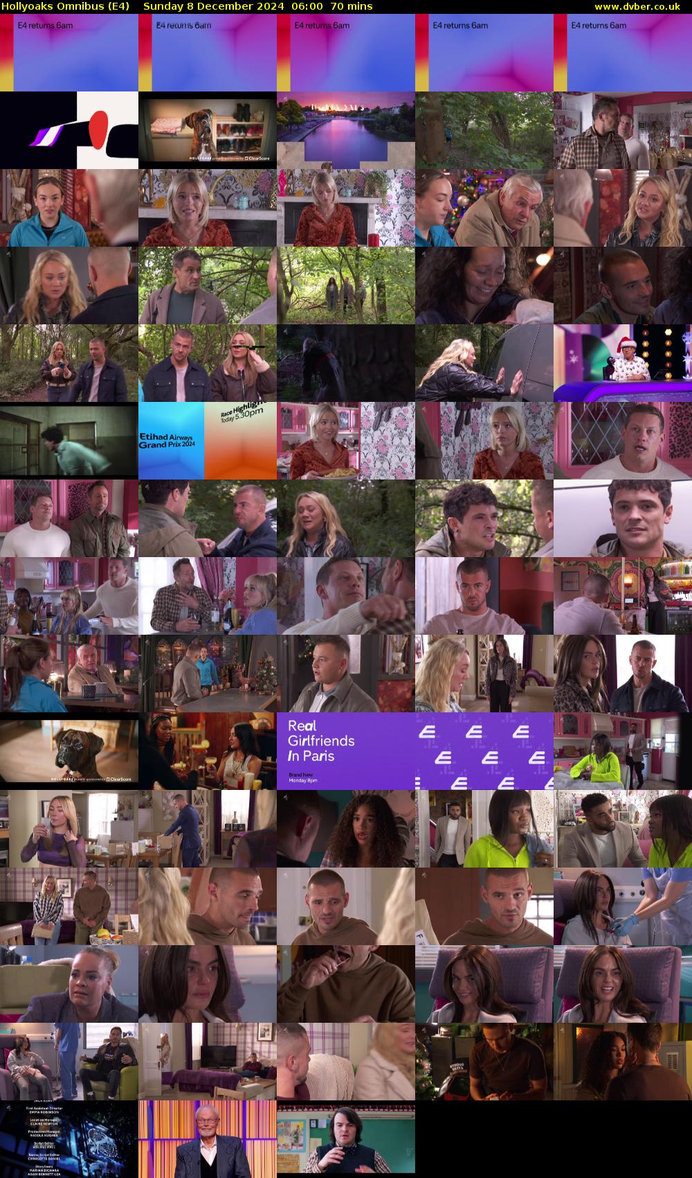 Hollyoaks Omnibus (E4) Sunday 8 December 2024 06:00 - 07:10