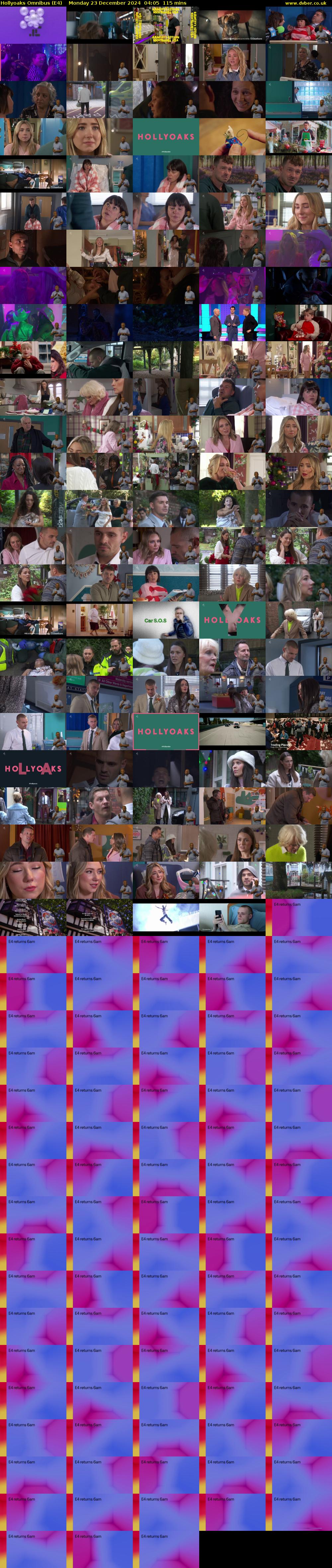 Hollyoaks Omnibus (E4) Monday 23 December 2024 04:05 - 06:00