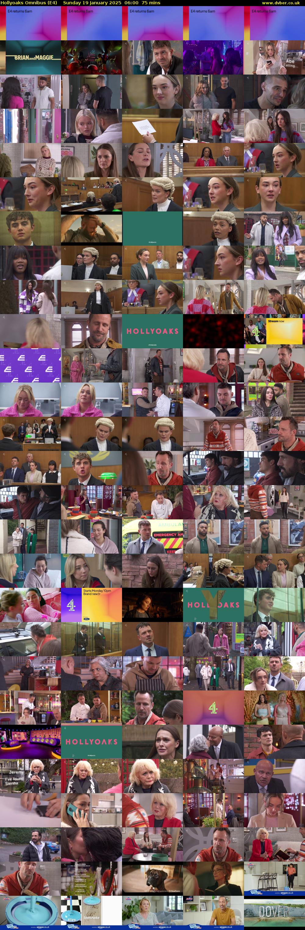 Hollyoaks Omnibus (E4) Sunday 19 January 2025 06:00 - 07:15