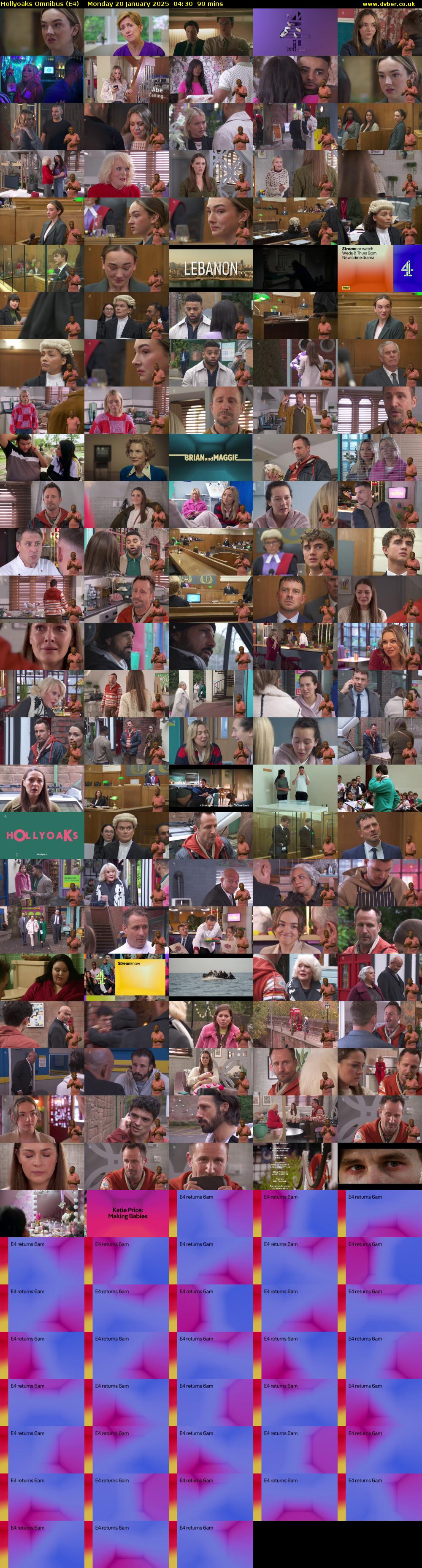 Hollyoaks Omnibus (E4) Monday 20 January 2025 04:30 - 06:00