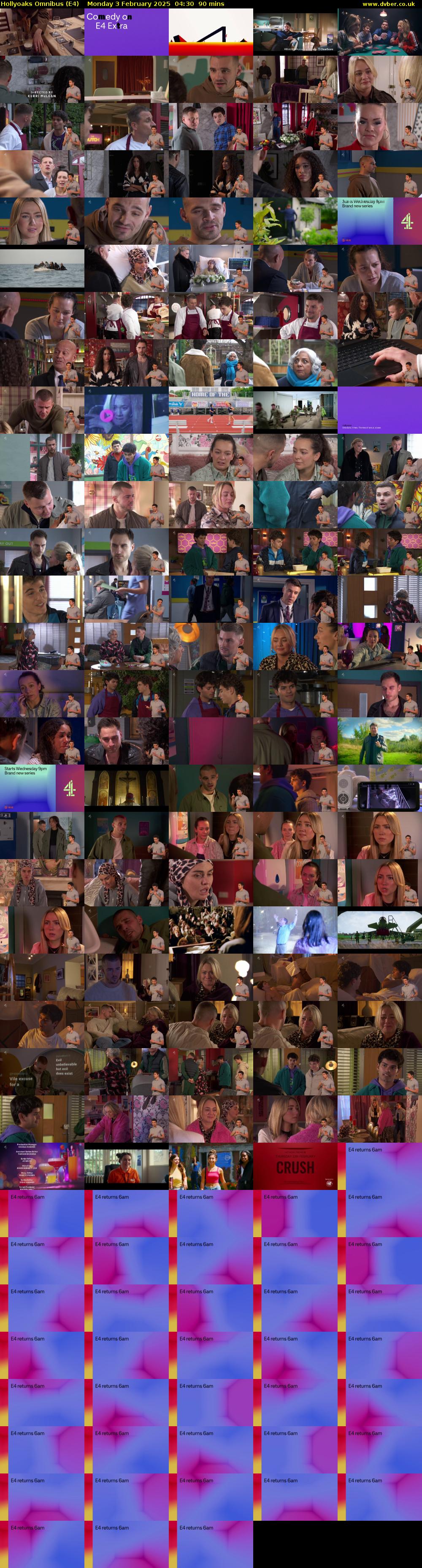 Hollyoaks Omnibus (E4) Monday 3 February 2025 04:30 - 06:00