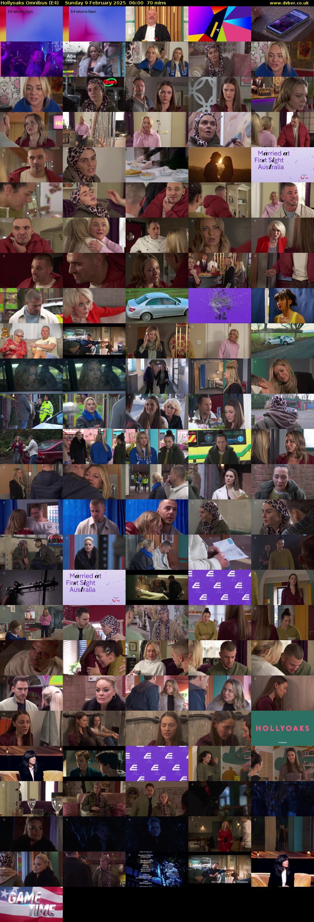 Hollyoaks Omnibus (E4) Sunday 9 February 2025 06:00 - 07:10