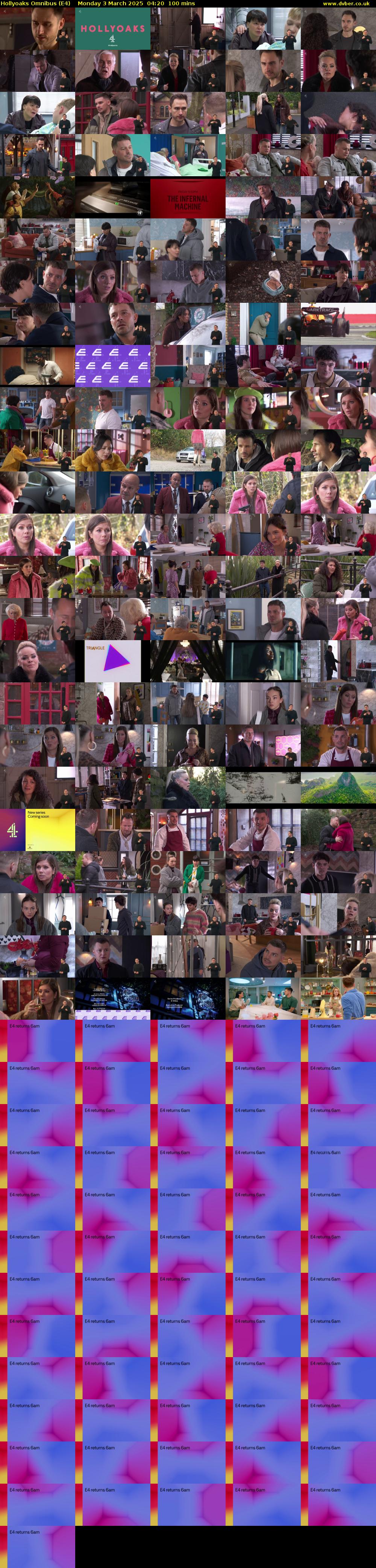 Hollyoaks Omnibus (E4) Monday 3 March 2025 04:20 - 06:00