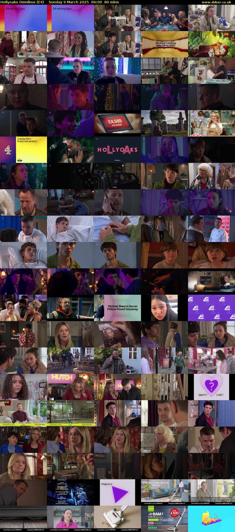 Hollyoaks Omnibus (E4) Sunday 9 March 2025 06:00 - 07:20