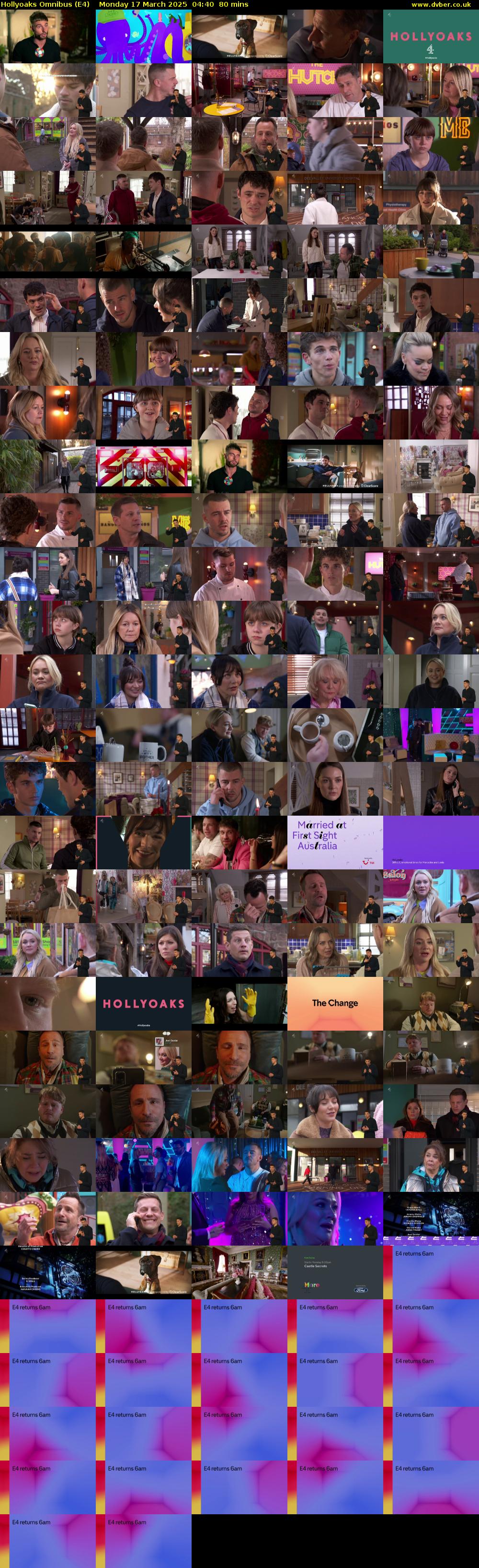 Hollyoaks Omnibus (E4) Monday 17 March 2025 04:40 - 06:00