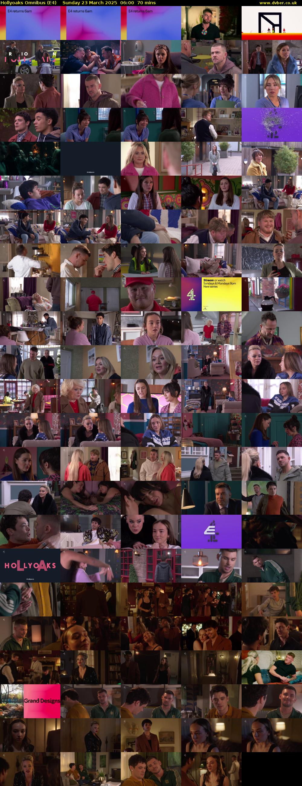 Hollyoaks Omnibus (E4) Sunday 23 March 2025 06:00 - 07:10