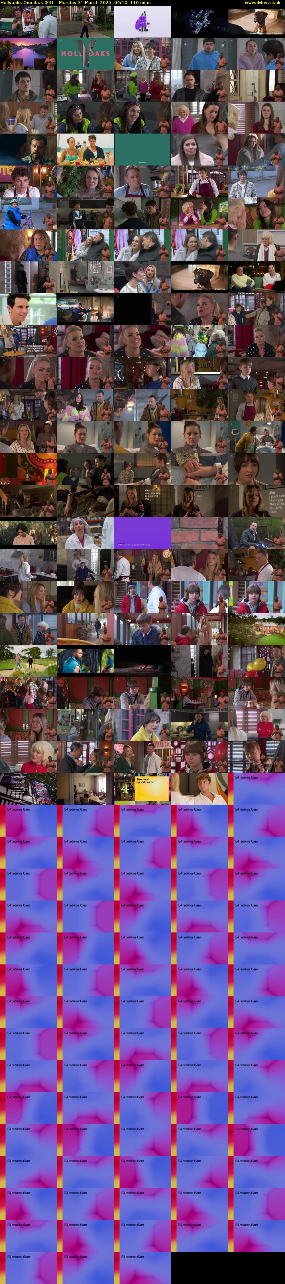 Hollyoaks Omnibus (E4) Monday 31 March 2025 04:10 - 06:00
