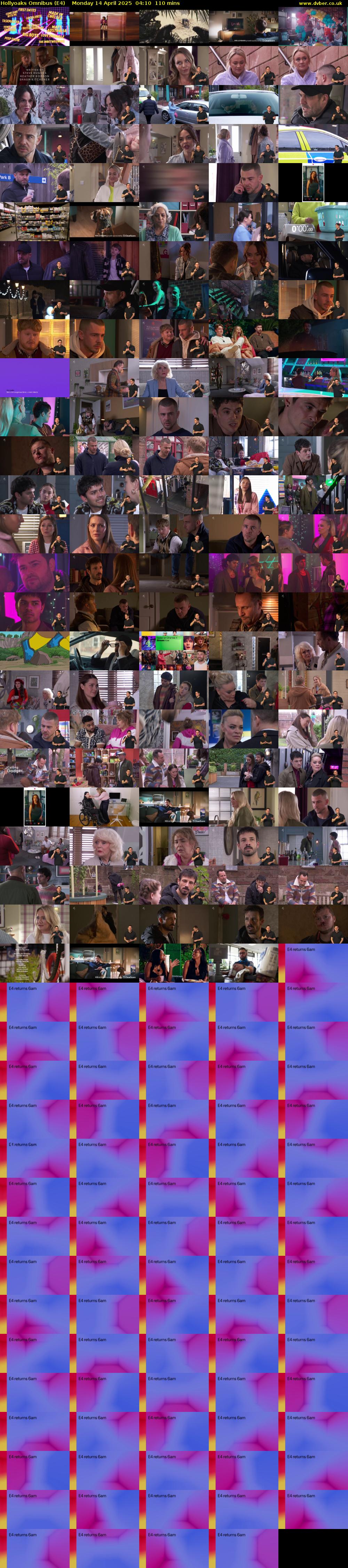 Hollyoaks Omnibus (E4) Monday 14 April 2025 04:10 - 06:00
