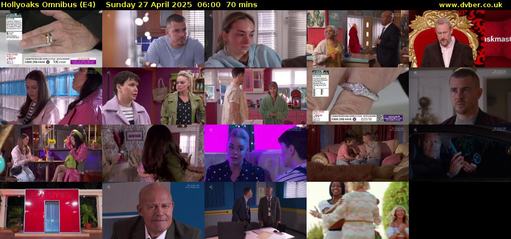 Hollyoaks Omnibus (E4) Sunday 27 April 2025 06:00 - 07:10