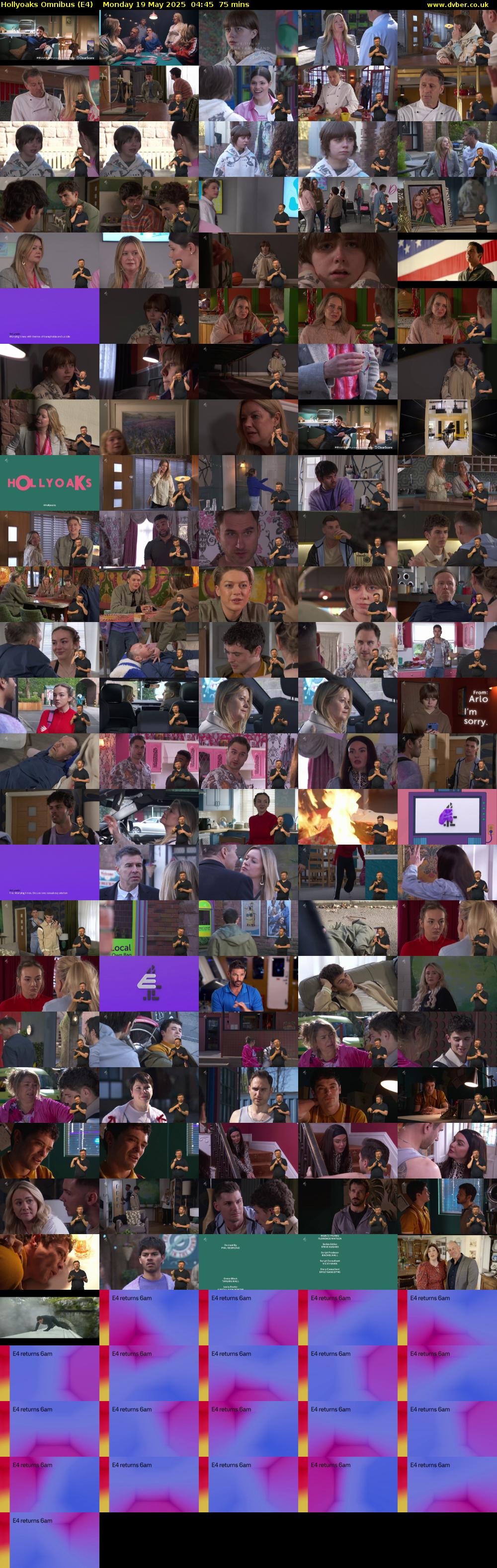 Hollyoaks Omnibus (E4) Monday 19 May 2025 04:45 - 06:00