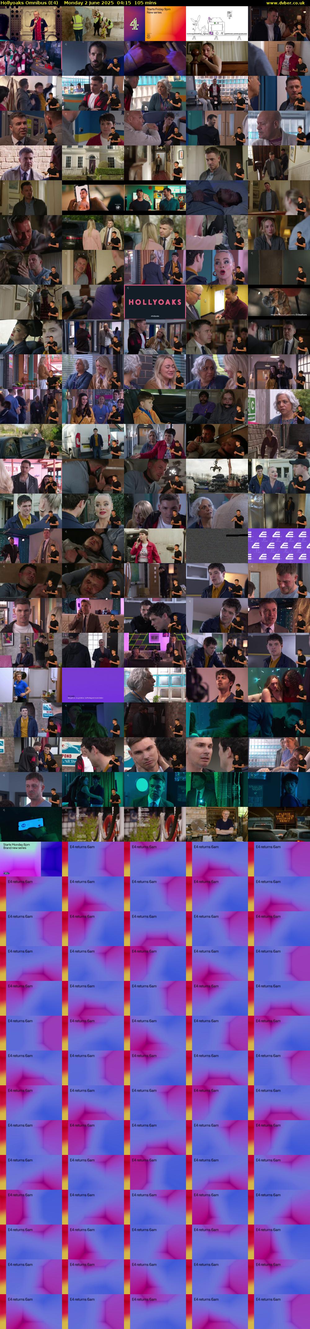 Hollyoaks Omnibus (E4) Monday 2 June 2025 04:15 - 06:00