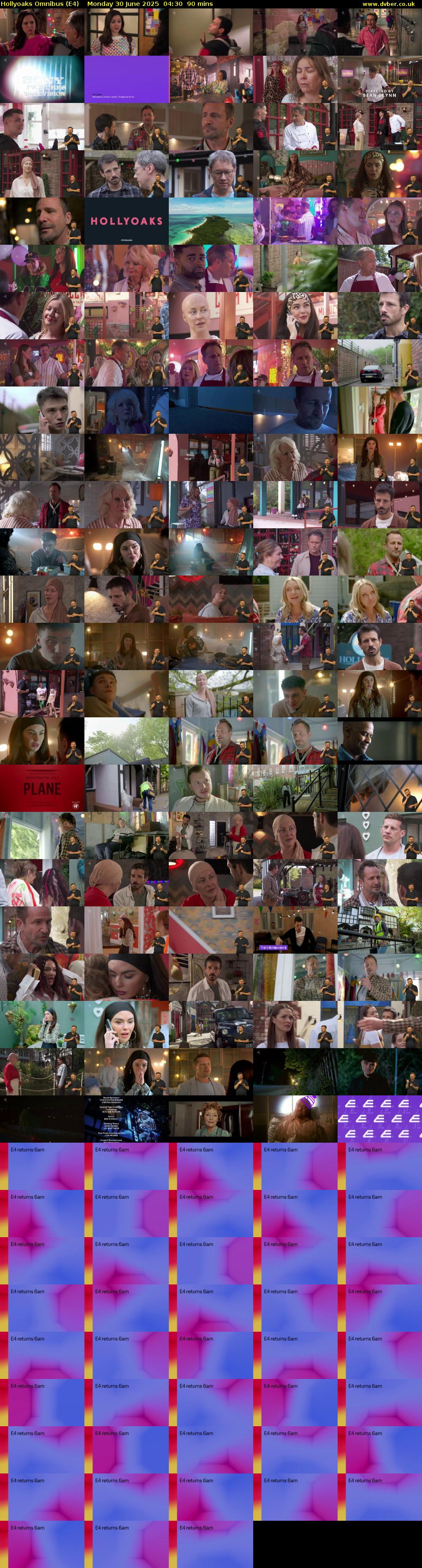 Hollyoaks Omnibus (E4) Monday 30 June 2025 04:30 - 06:00