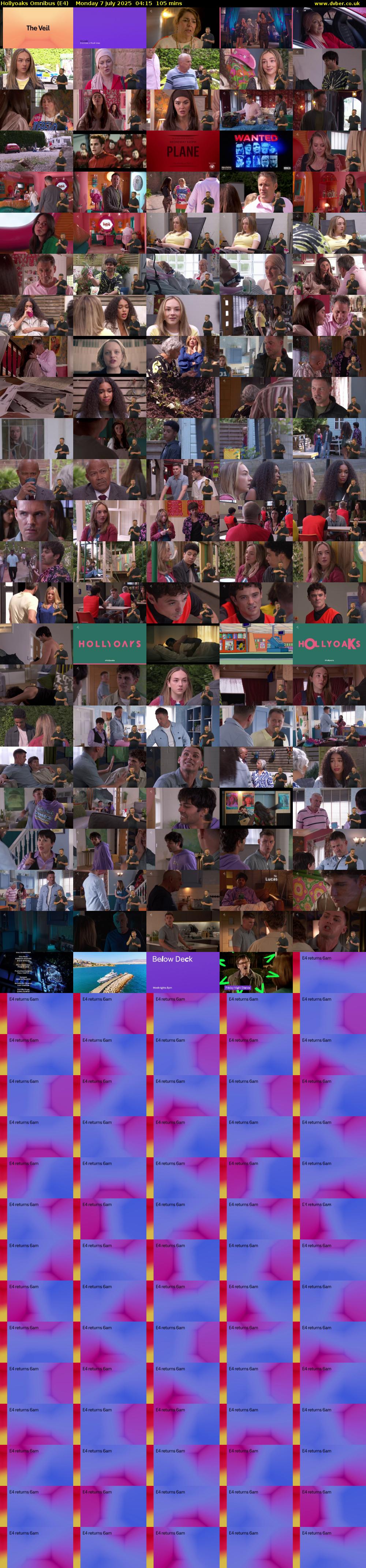 Hollyoaks Omnibus (E4) Monday 7 July 2025 04:15 - 06:00