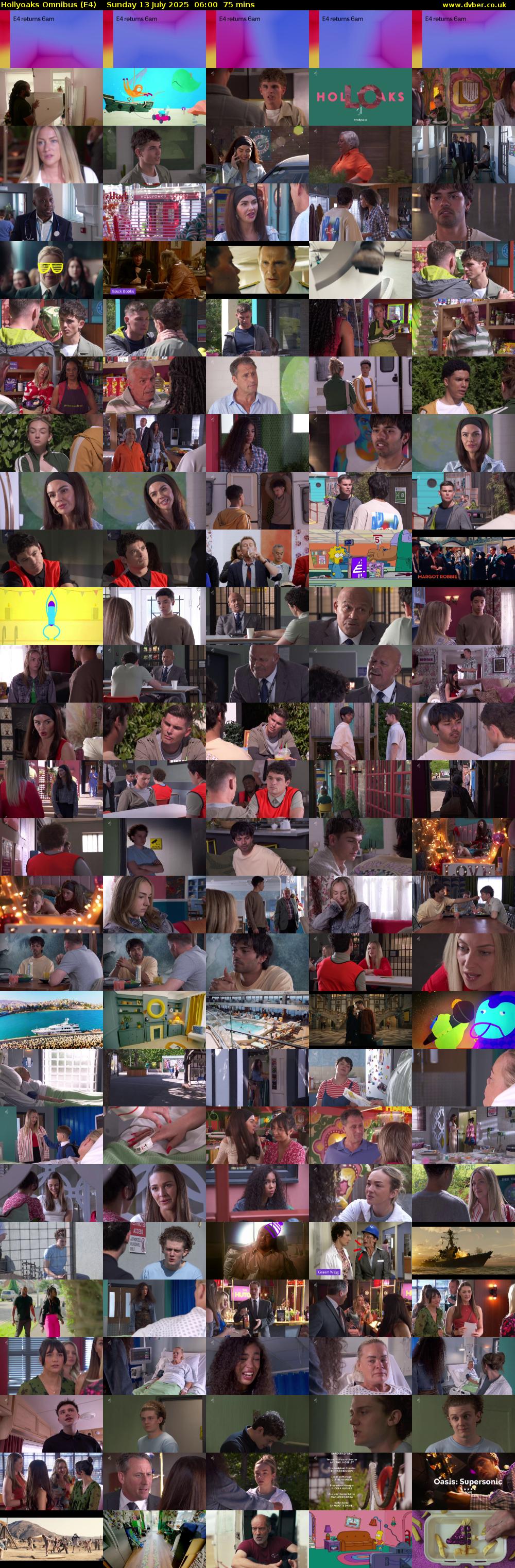 Hollyoaks Omnibus (E4) Sunday 13 July 2025 06:00 - 07:15