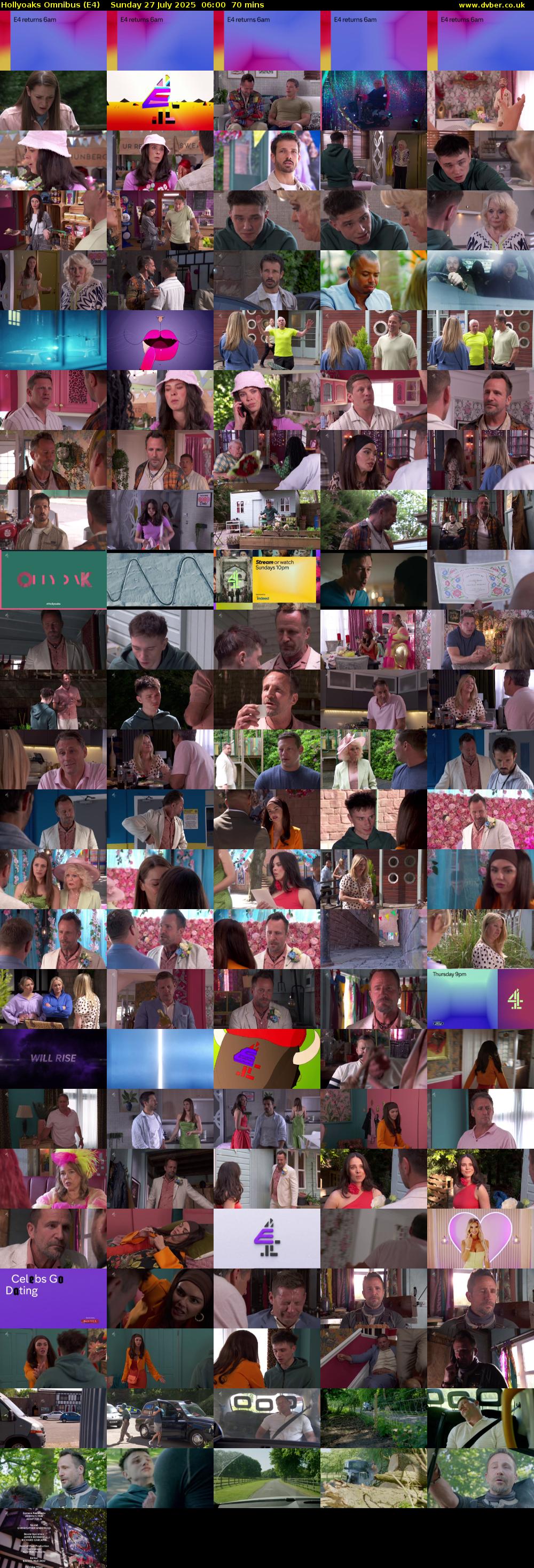 Hollyoaks Omnibus (E4) Sunday 27 July 2025 06:00 - 07:10
