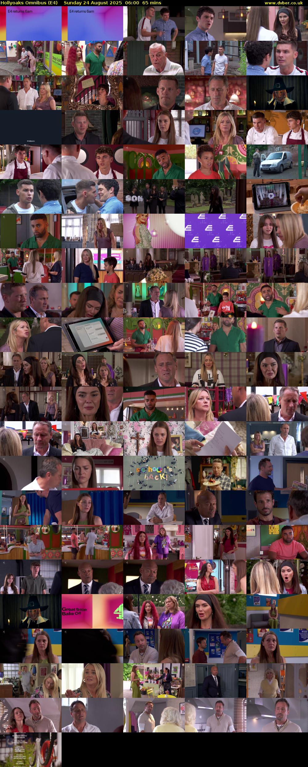 Hollyoaks Omnibus (E4) Sunday 24 August 2025 06:00 - 07:05