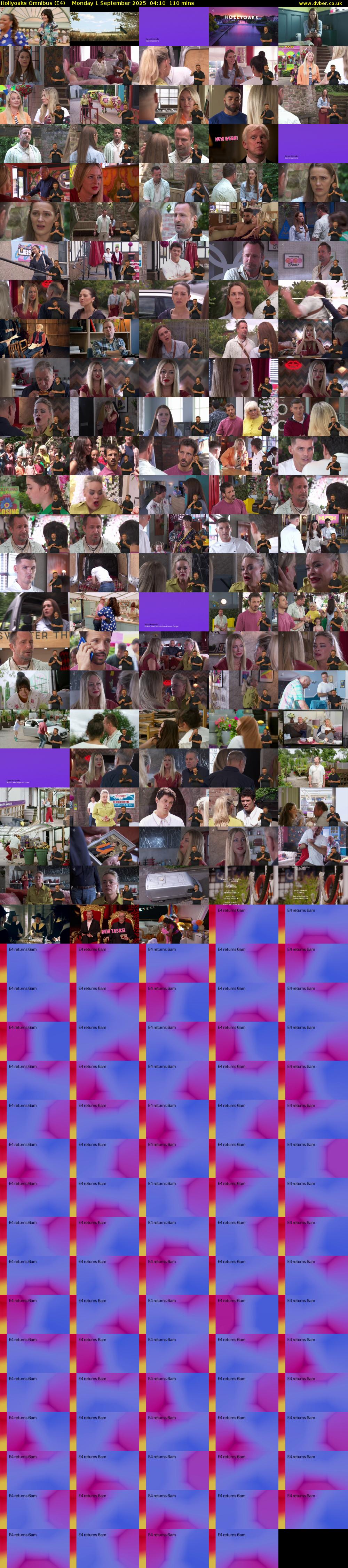 Hollyoaks Omnibus (E4) Monday 1 September 2025 04:10 - 06:00