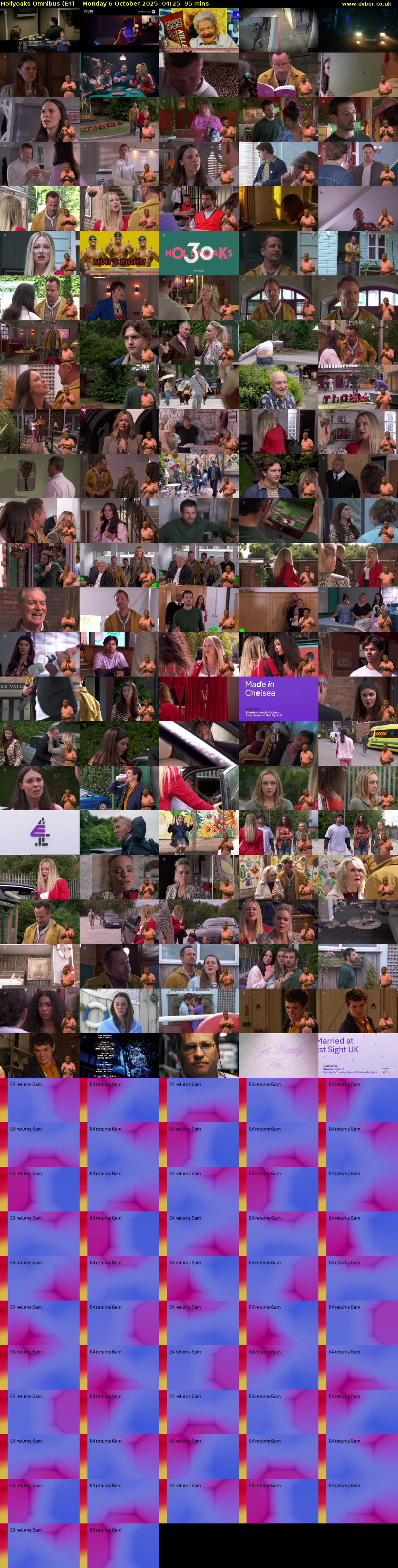 Hollyoaks Omnibus (E4) Monday 6 October 2025 04:25 - 06:00
