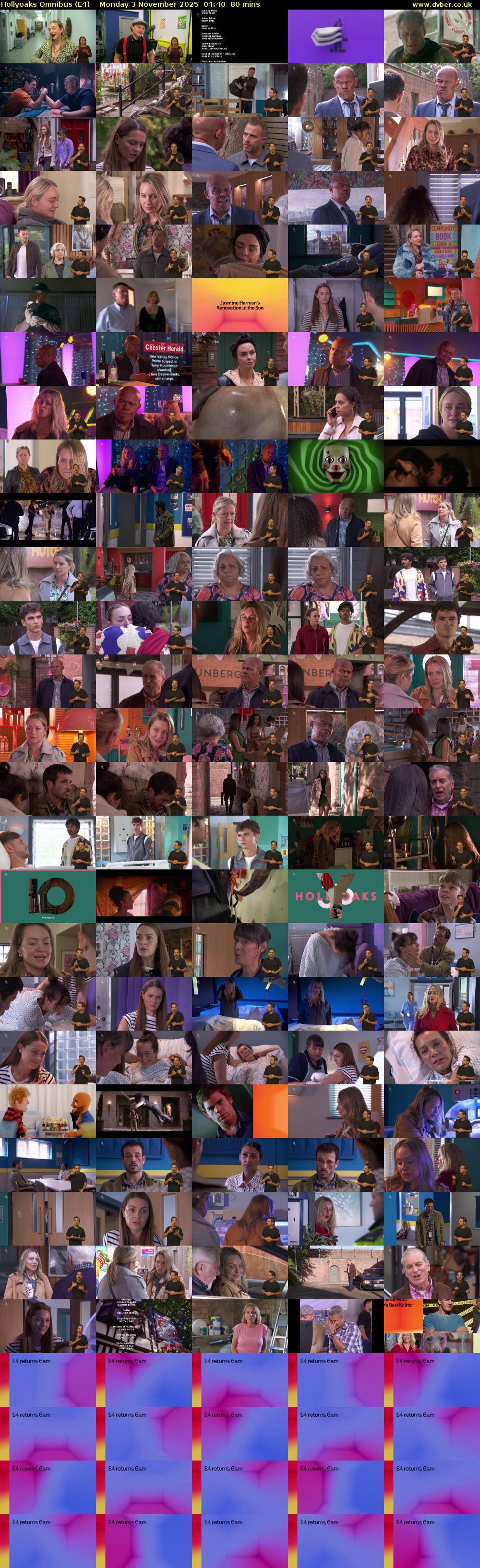 Hollyoaks Omnibus (E4) Monday 3 November 2025 04:40 - 06:00