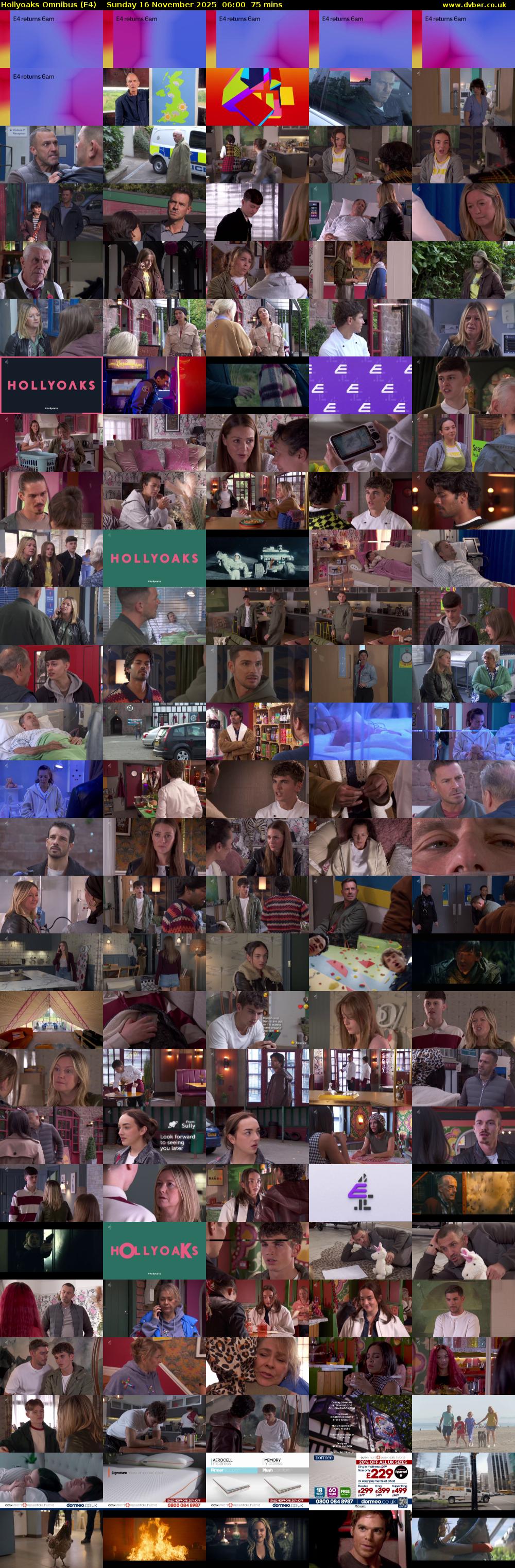 Hollyoaks Omnibus (E4) Sunday 16 November 2025 06:00 - 07:15