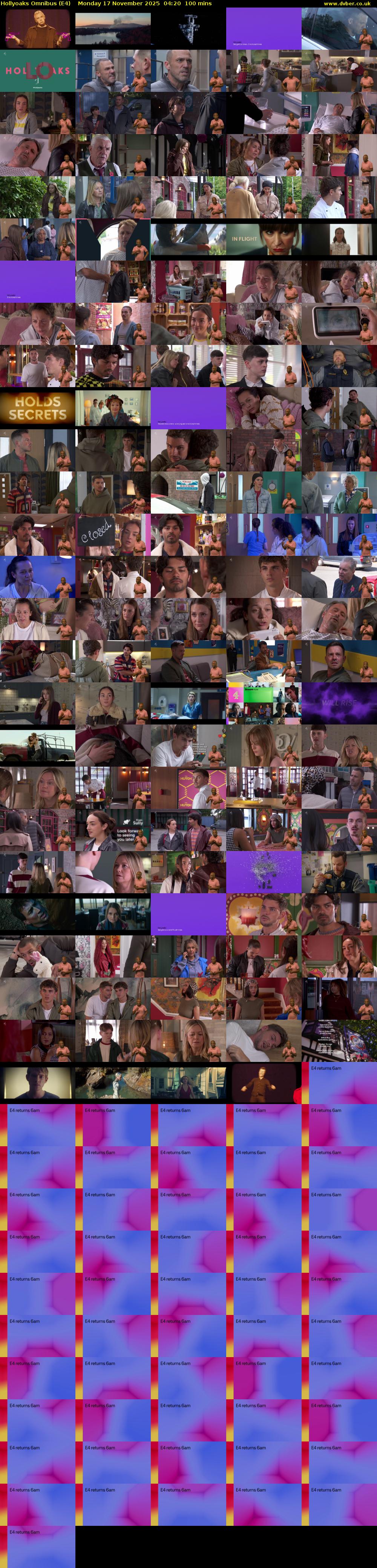 Hollyoaks Omnibus (E4) Monday 17 November 2025 04:20 - 06:00