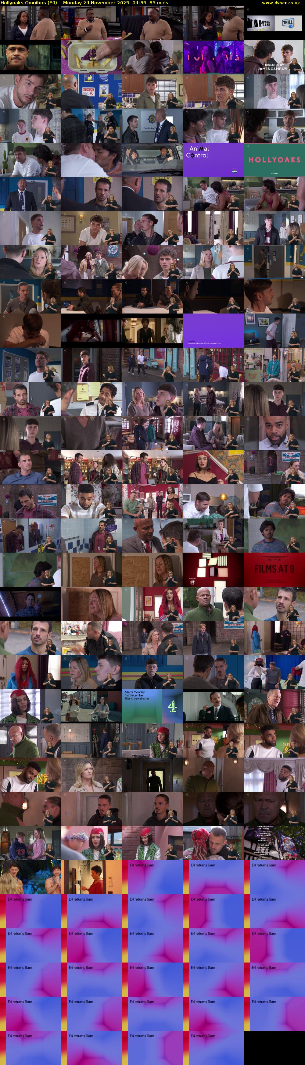 Hollyoaks Omnibus (E4) Monday 24 November 2025 04:35 - 06:00