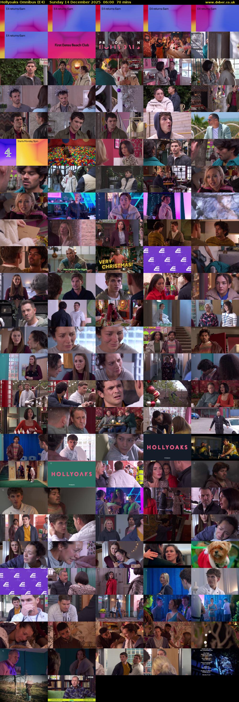 Hollyoaks Omnibus (E4) Sunday 14 December 2025 06:00 - 07:10