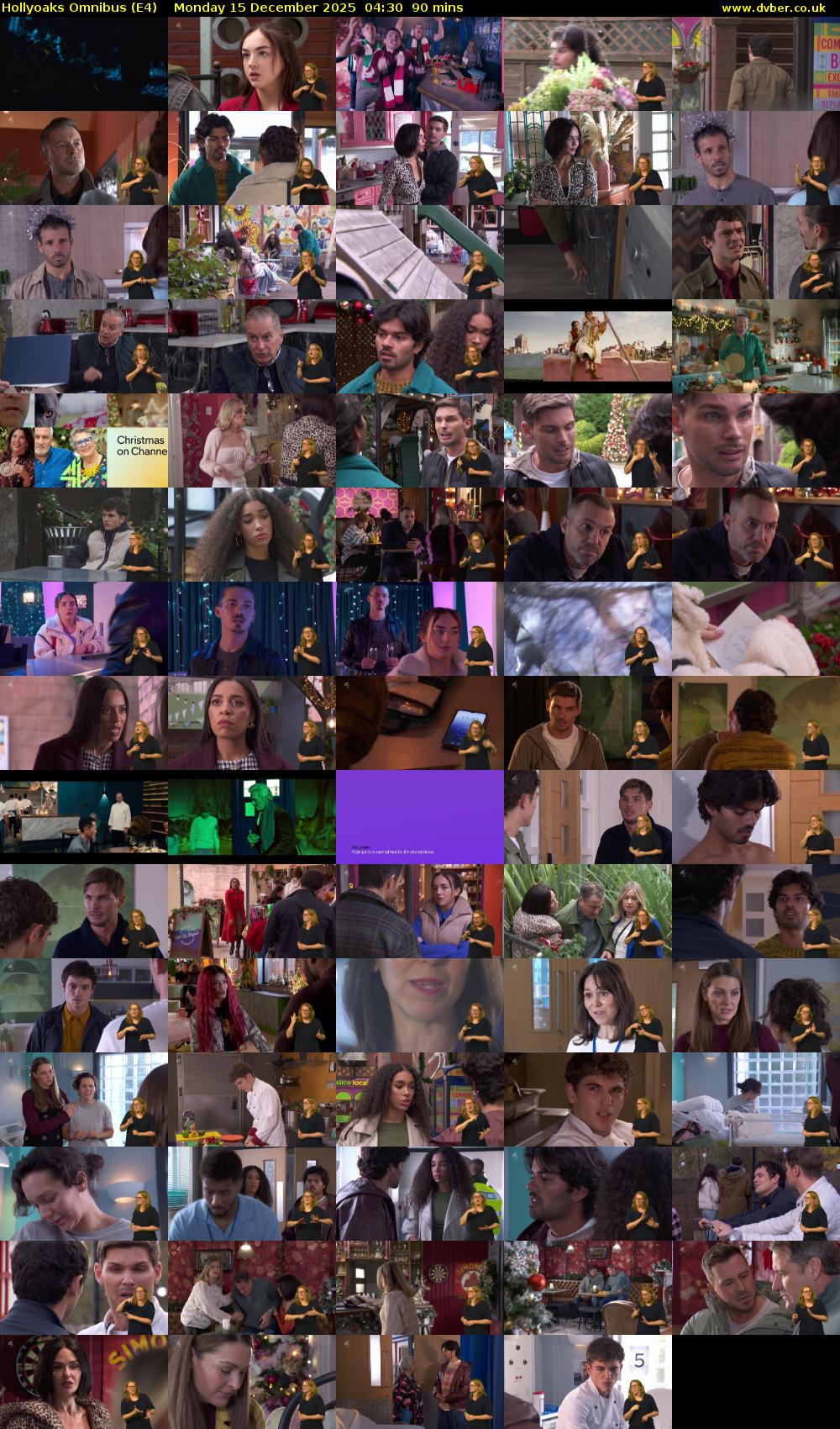 Hollyoaks Omnibus (E4) Monday 15 December 2025 04:30 - 06:00