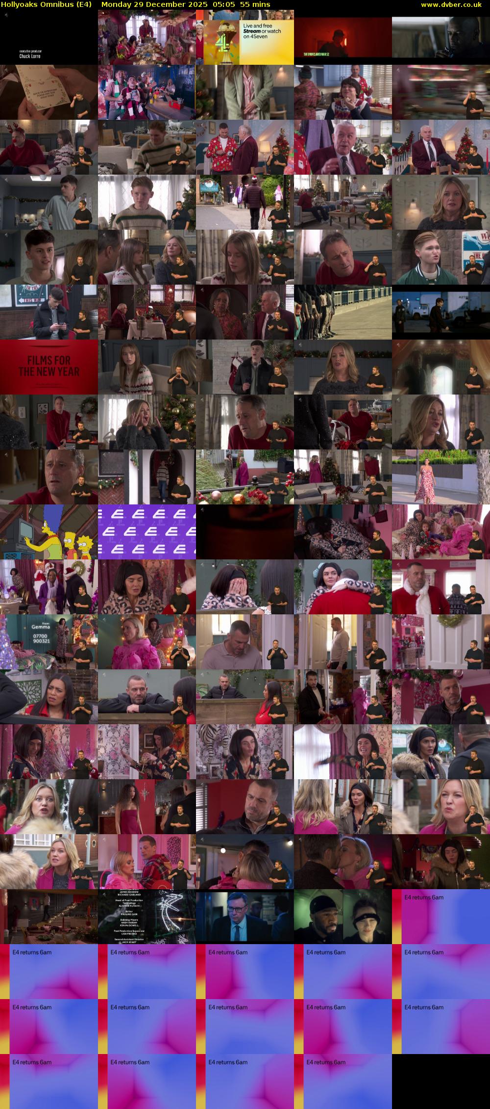 Hollyoaks Omnibus (E4) Monday 29 December 2025 05:05 - 06:00