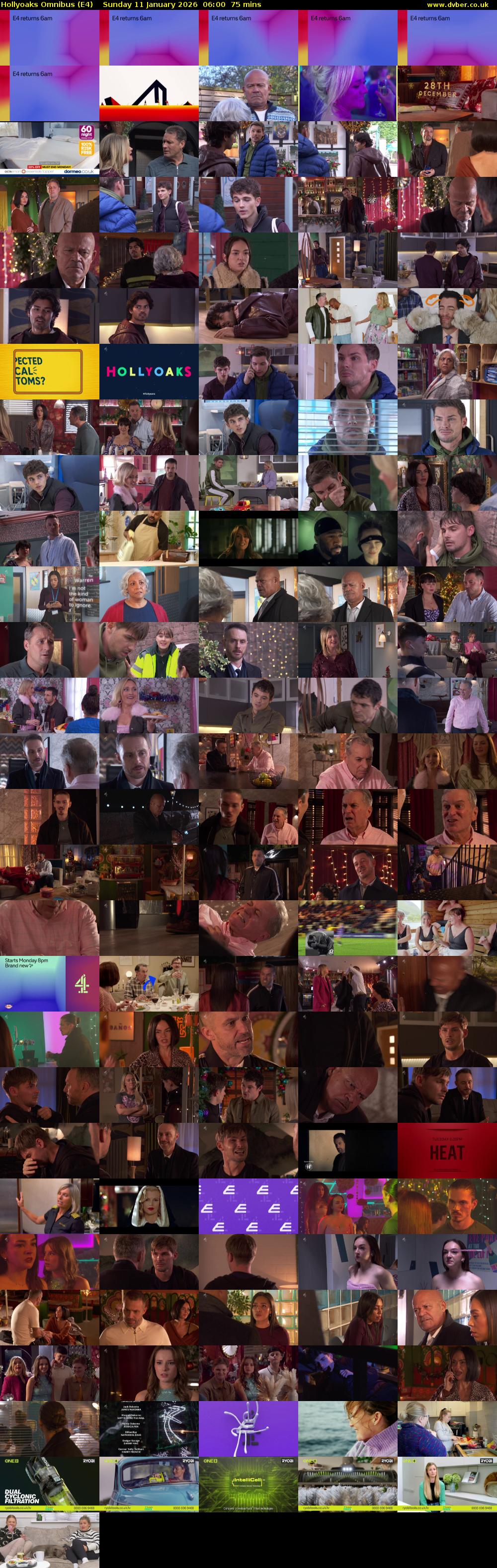 Hollyoaks Omnibus (E4) Sunday 11 January 2026 06:00 - 07:15