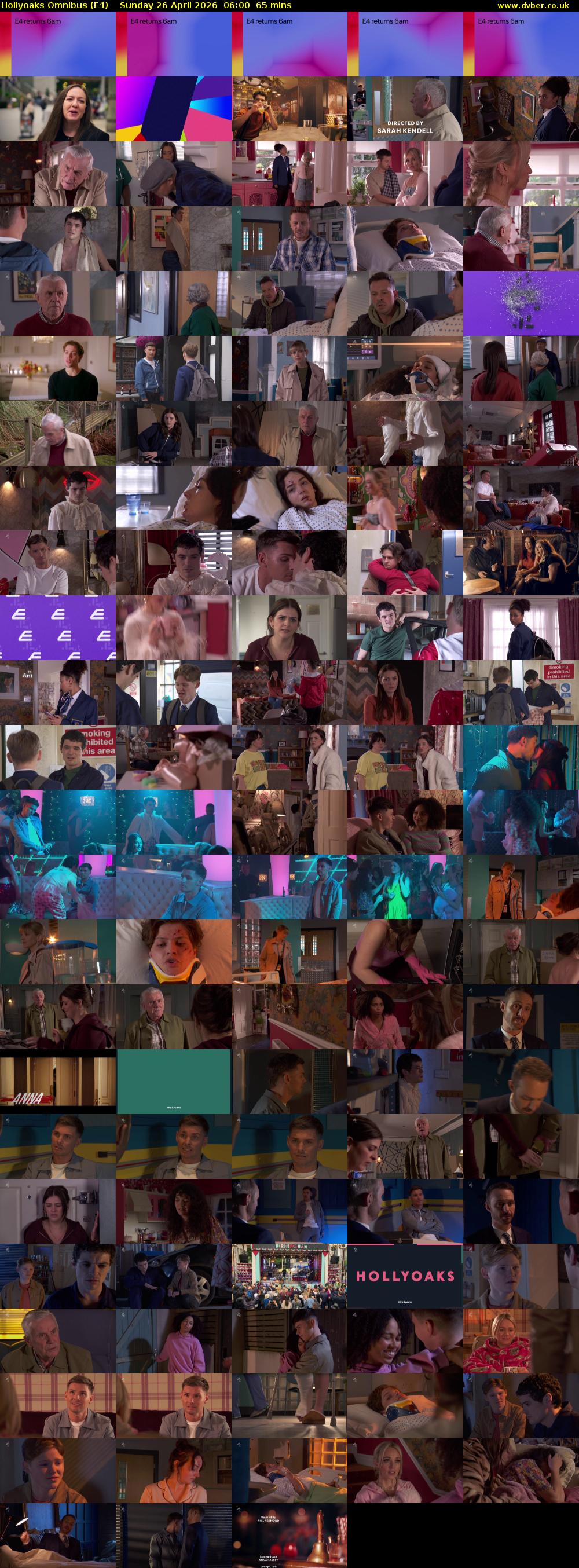 Hollyoaks Omnibus (E4) Sunday 26 April 2026 06:00 - 07:05