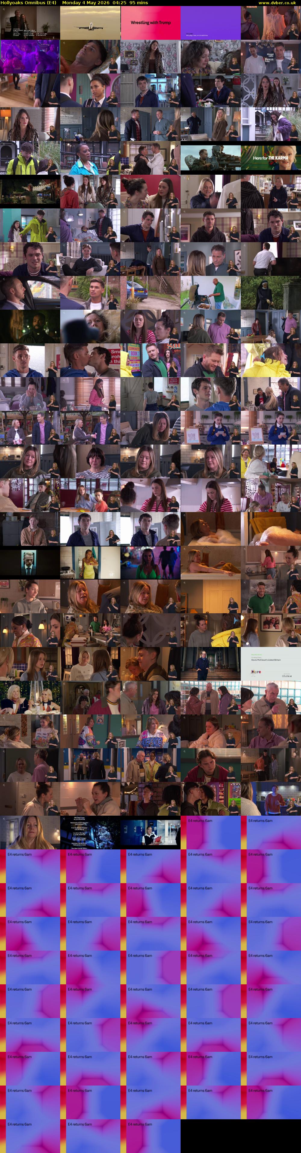 Hollyoaks Omnibus (E4) Monday 4 May 2026 04:25 - 06:00