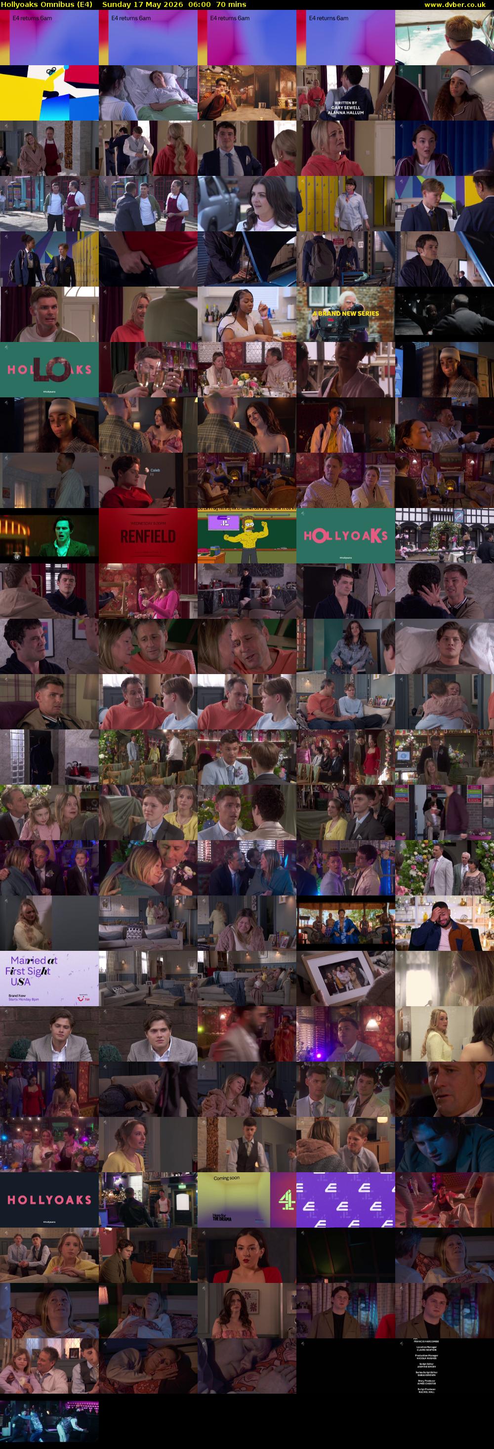 Hollyoaks Omnibus (E4) Sunday 17 May 2026 06:00 - 07:10