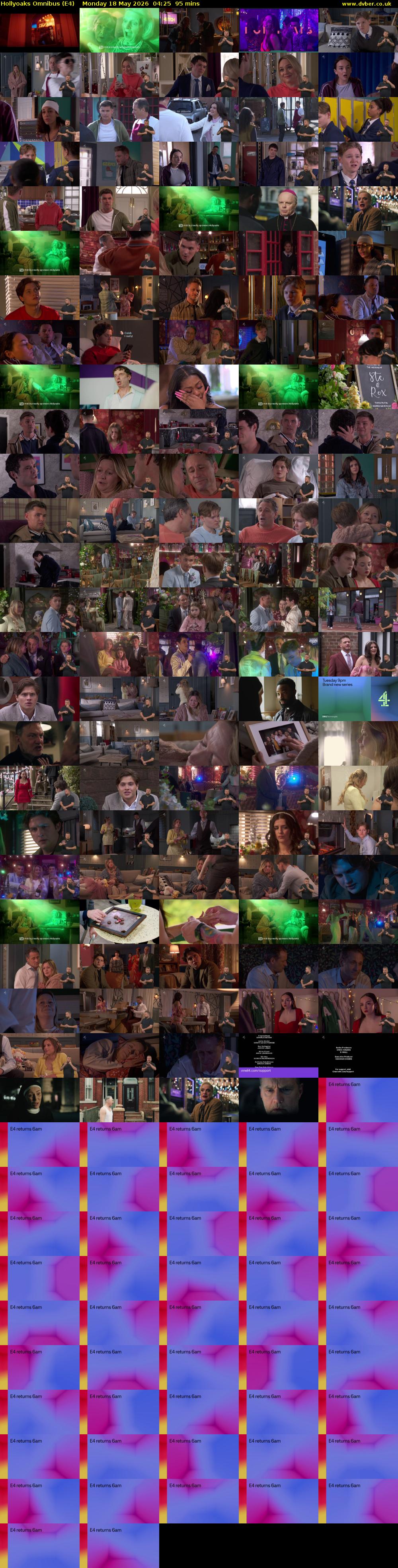 Hollyoaks Omnibus (E4) Monday 18 May 2026 04:25 - 06:00