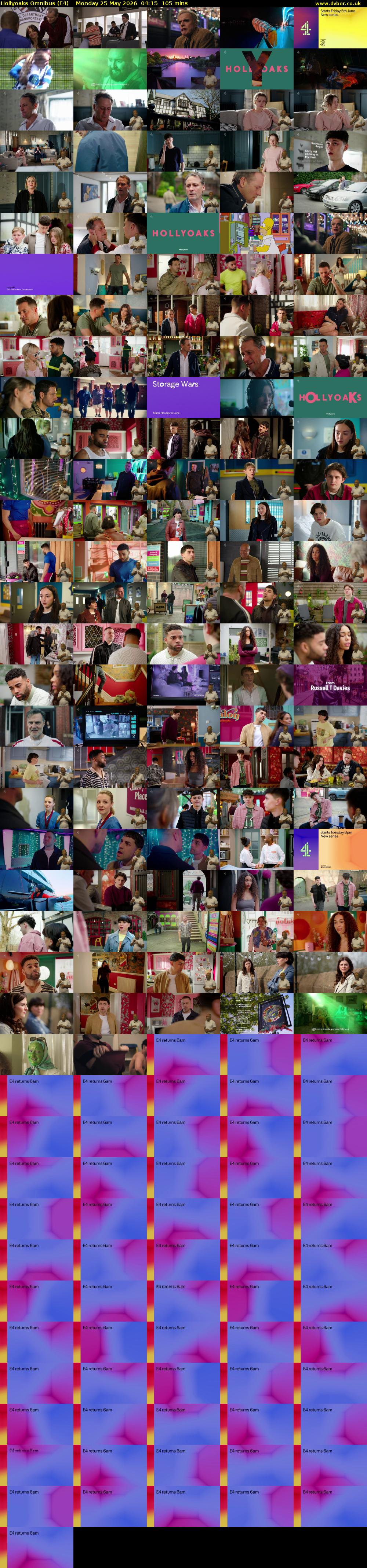 Hollyoaks Omnibus (E4) Monday 25 May 2026 04:15 - 06:00