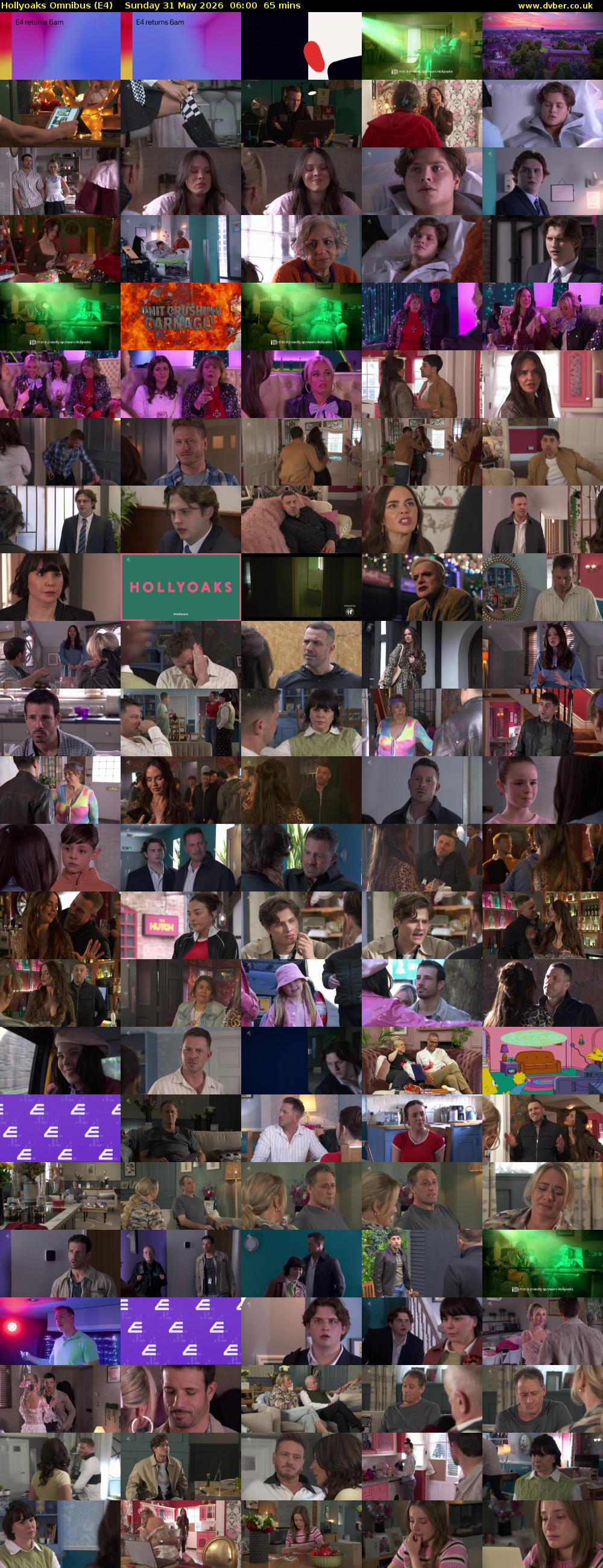 Hollyoaks Omnibus (E4) Sunday 31 May 2026 06:00 - 07:05