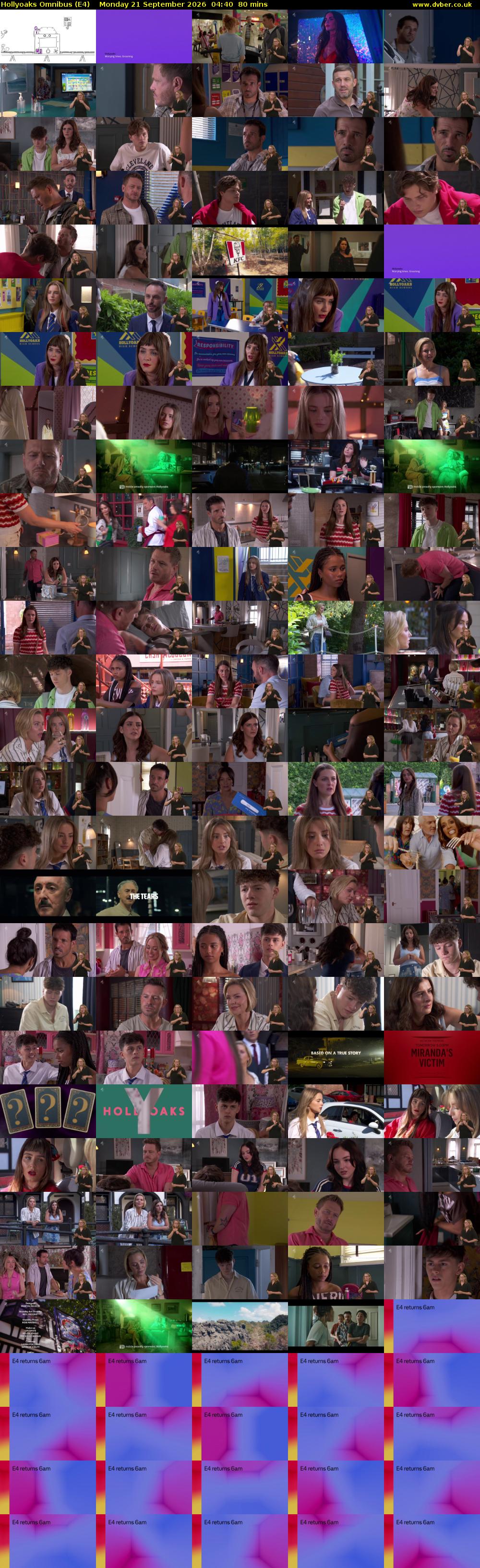 Hollyoaks Omnibus (E4) Monday 21 September 2026 04:40 - 06:00