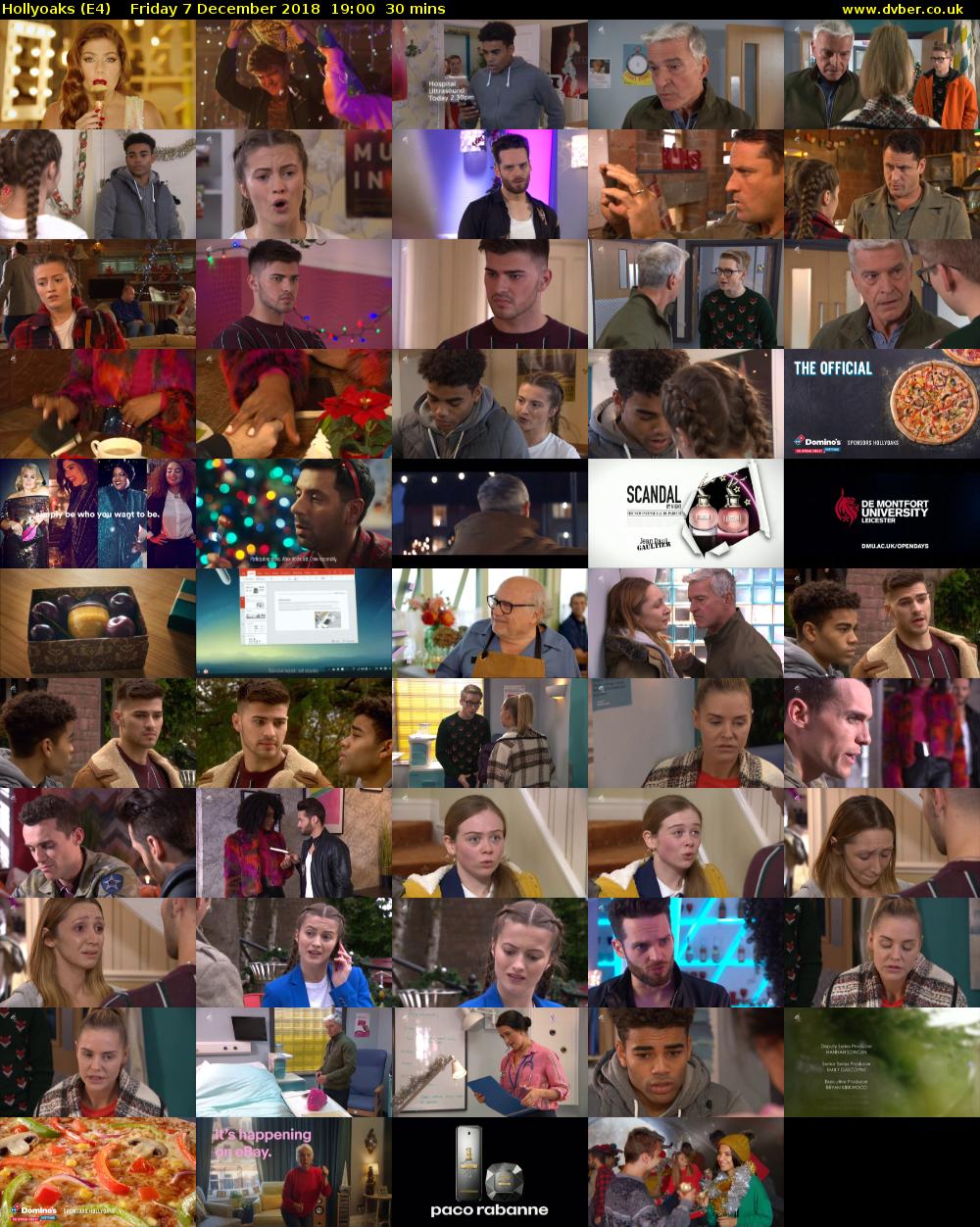 Hollyoaks (E4) Friday 7 December 2018 19:00 - 19:30