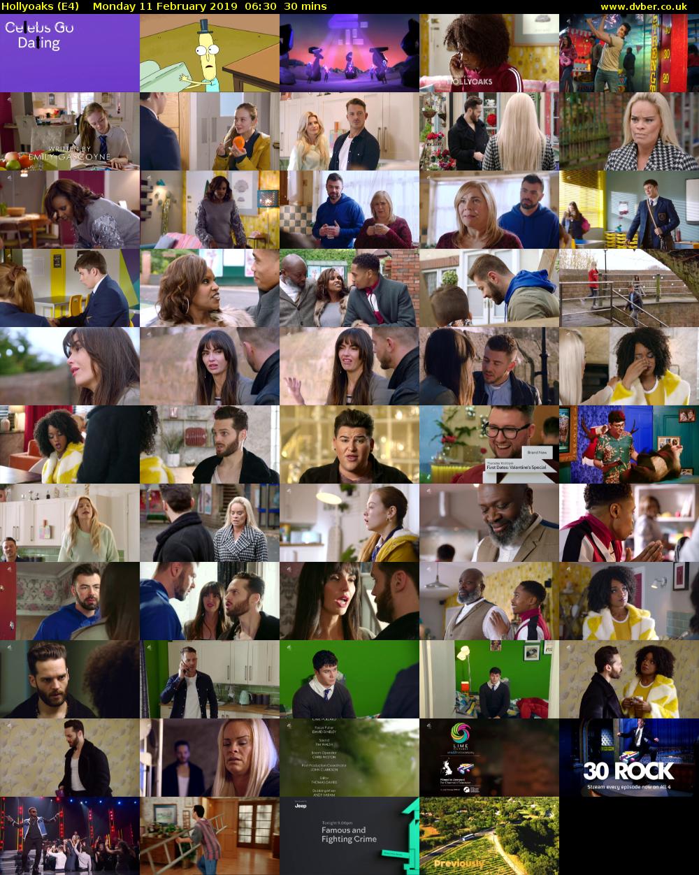 Hollyoaks (E4) Monday 11 February 2019 06:30 - 07:00