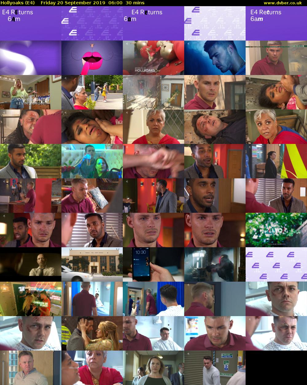 Hollyoaks (E4) Friday 20 September 2019 06:00 - 06:30