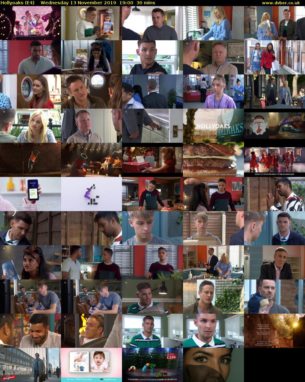 Hollyoaks (E4) Wednesday 13 November 2019 19:00 - 19:30