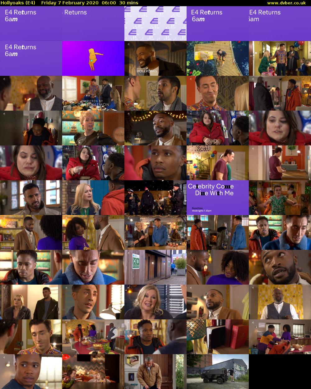 Hollyoaks (E4) Friday 7 February 2020 06:00 - 06:30