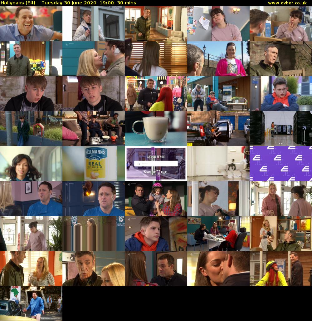 Hollyoaks (E4) Tuesday 30 June 2020 19:00 - 19:30