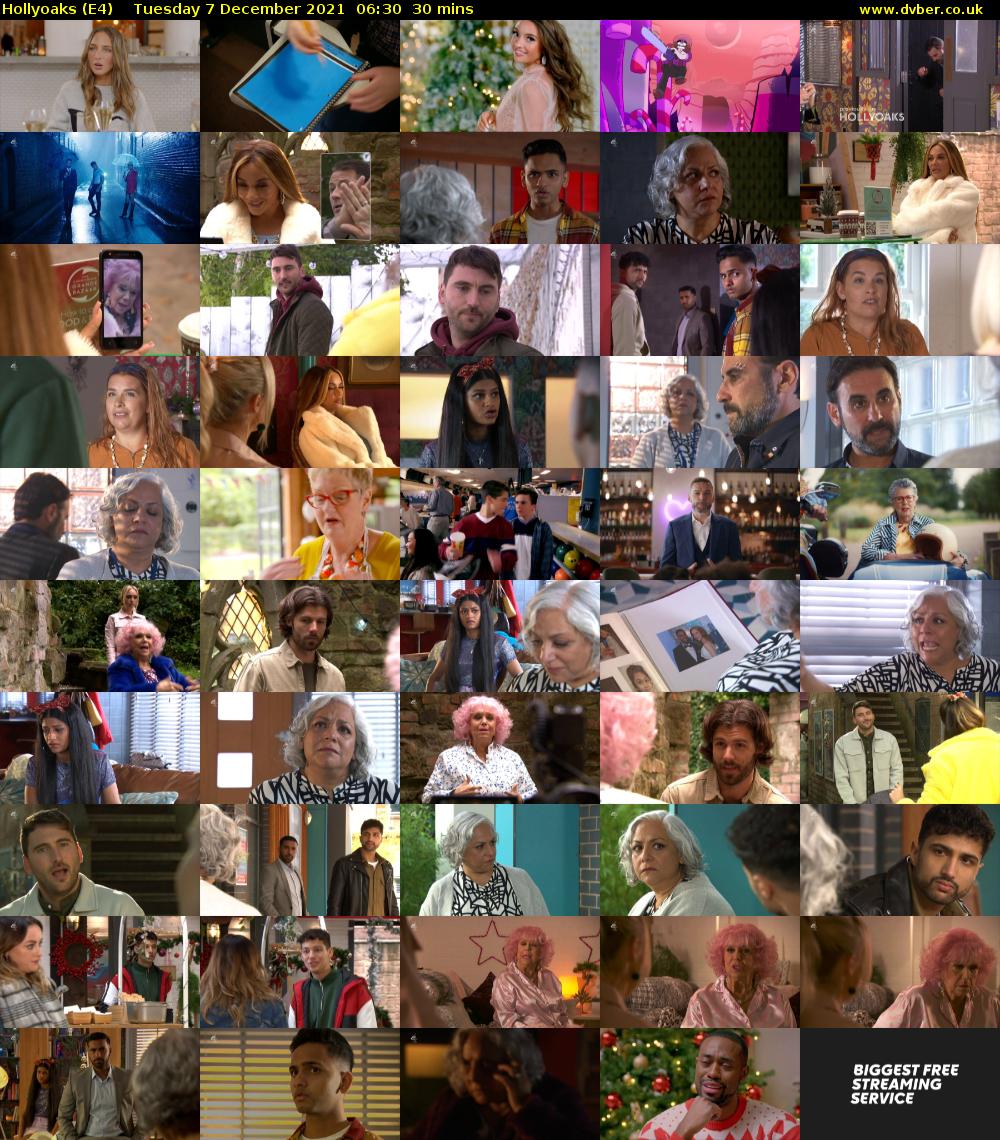 Hollyoaks (E4) Tuesday 7 December 2021 06:30 - 07:00