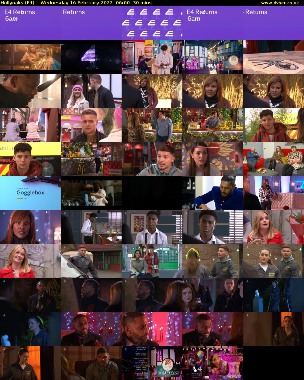 Hollyoaks (E4) Wednesday 16 February 2022 06:00 - 06:30