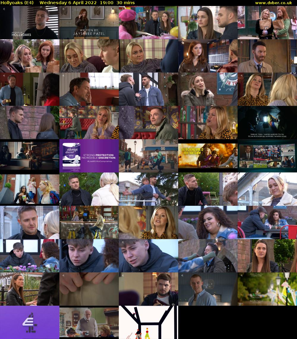 Hollyoaks (E4) Wednesday 6 April 2022 19:00 - 19:30