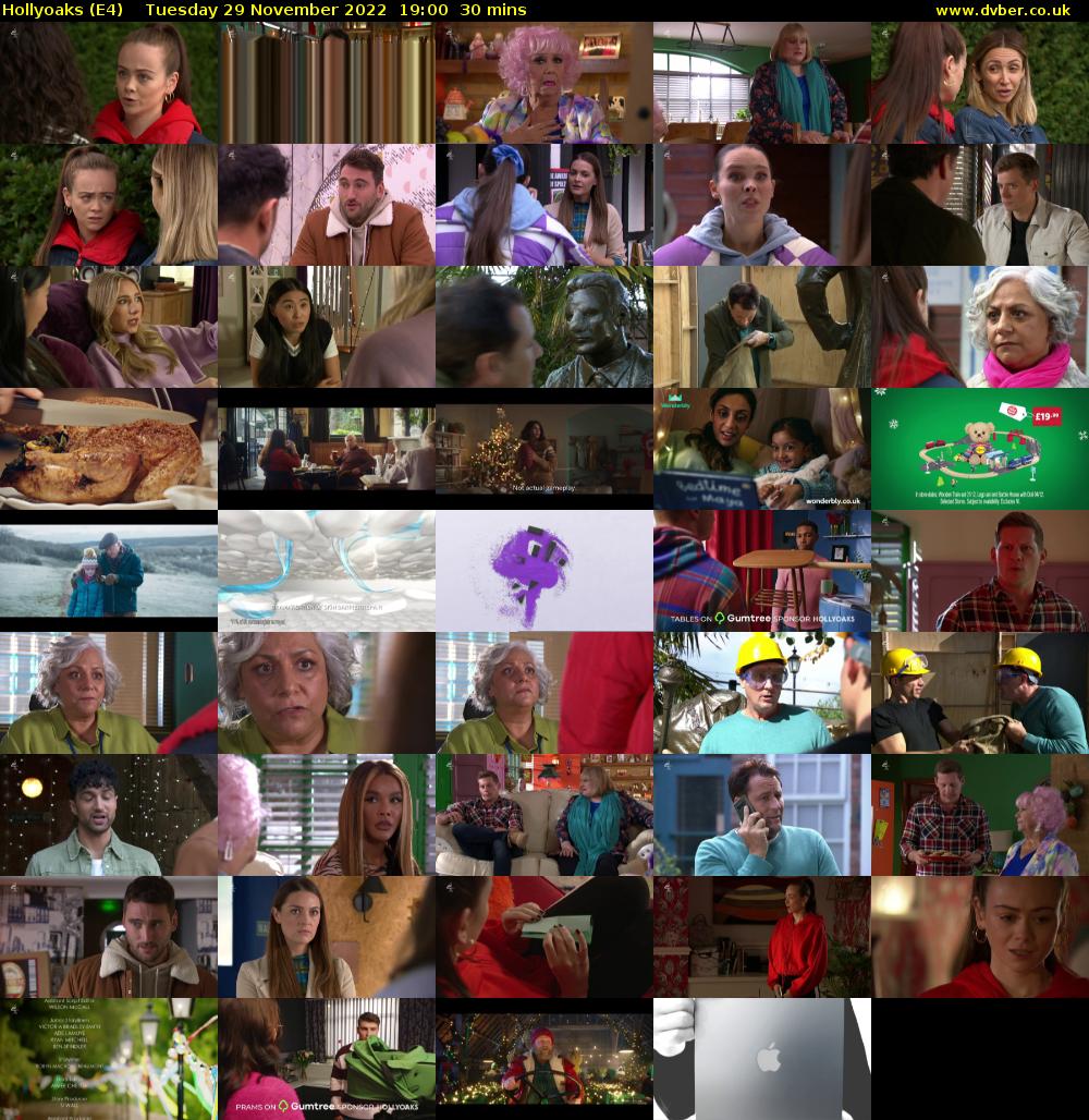 Hollyoaks (E4) Tuesday 29 November 2022 19:00 - 19:30