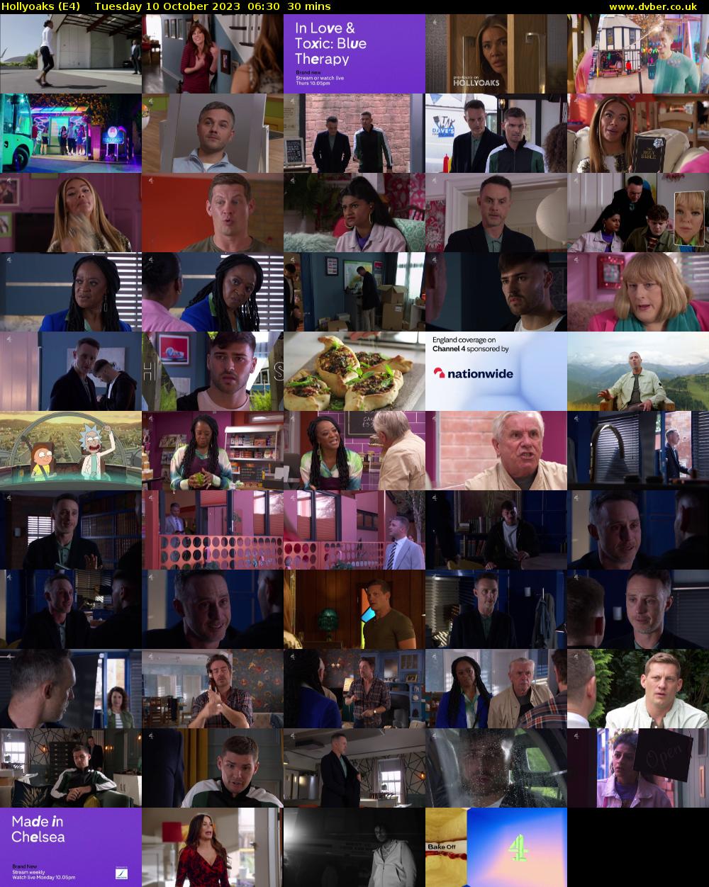 Hollyoaks (E4) Tuesday 10 October 2023 06:30 - 07:00