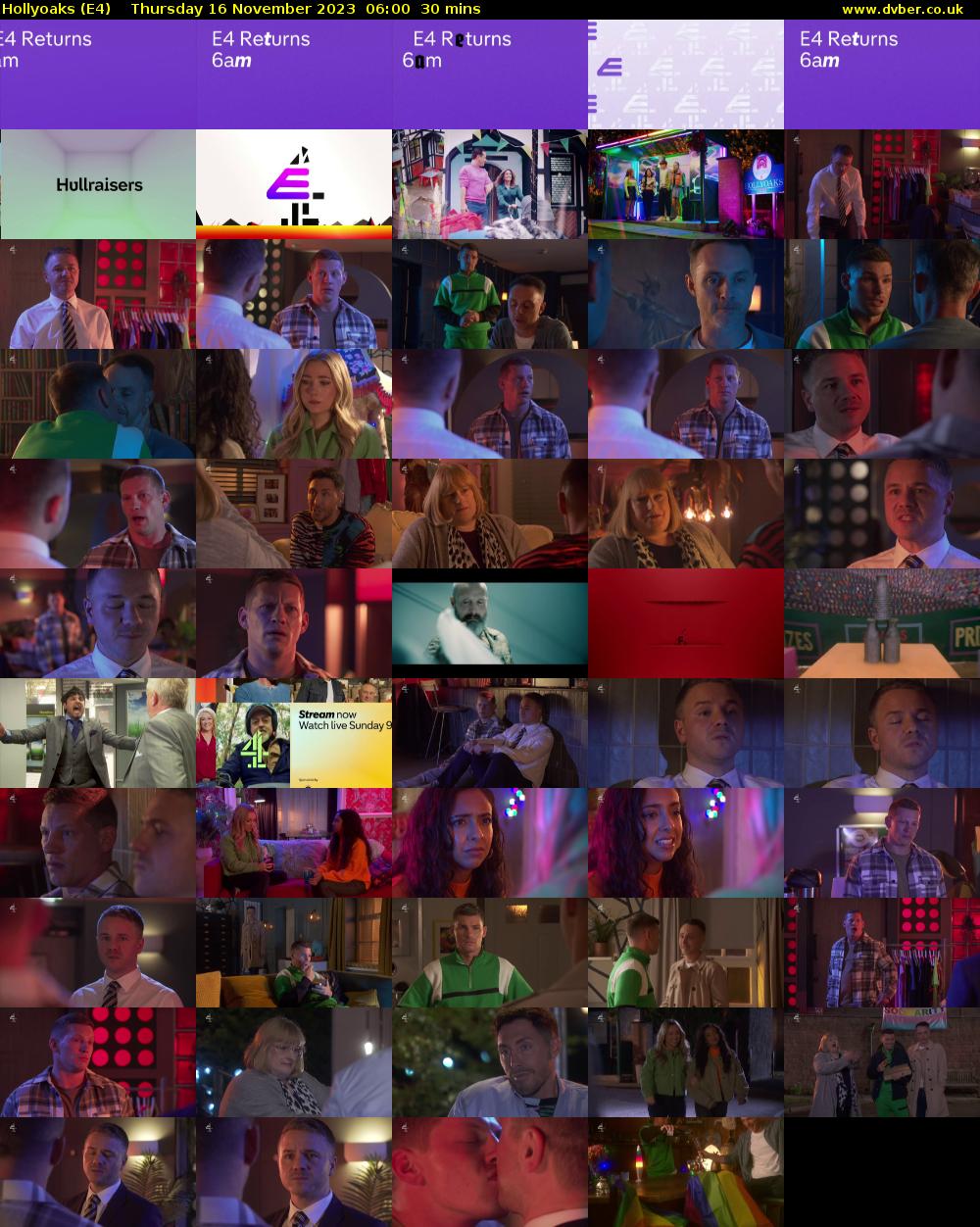 Hollyoaks (E4) Thursday 16 November 2023 06:00 - 06:30
