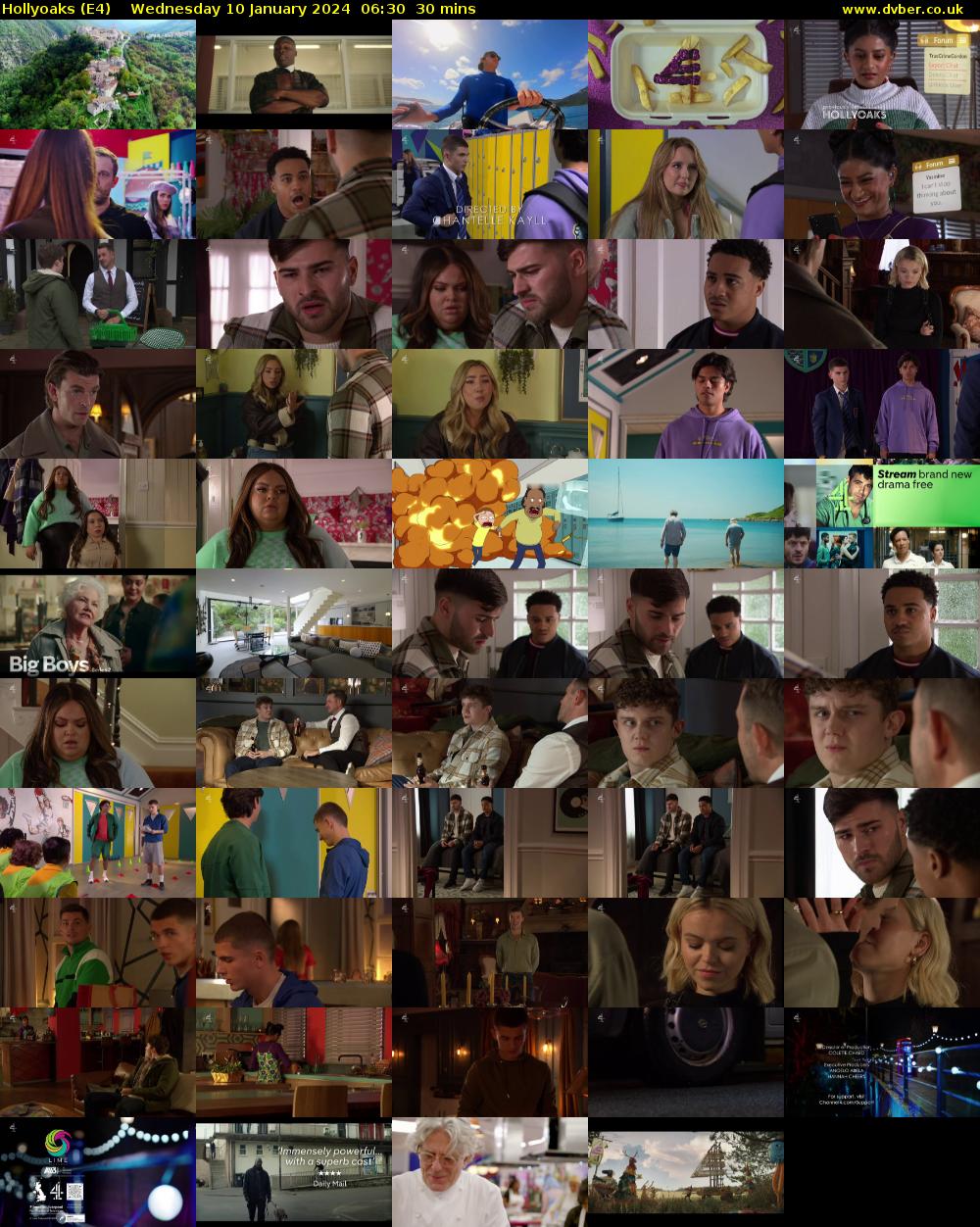 Hollyoaks (E4) Wednesday 10 January 2024 06:30 - 07:00